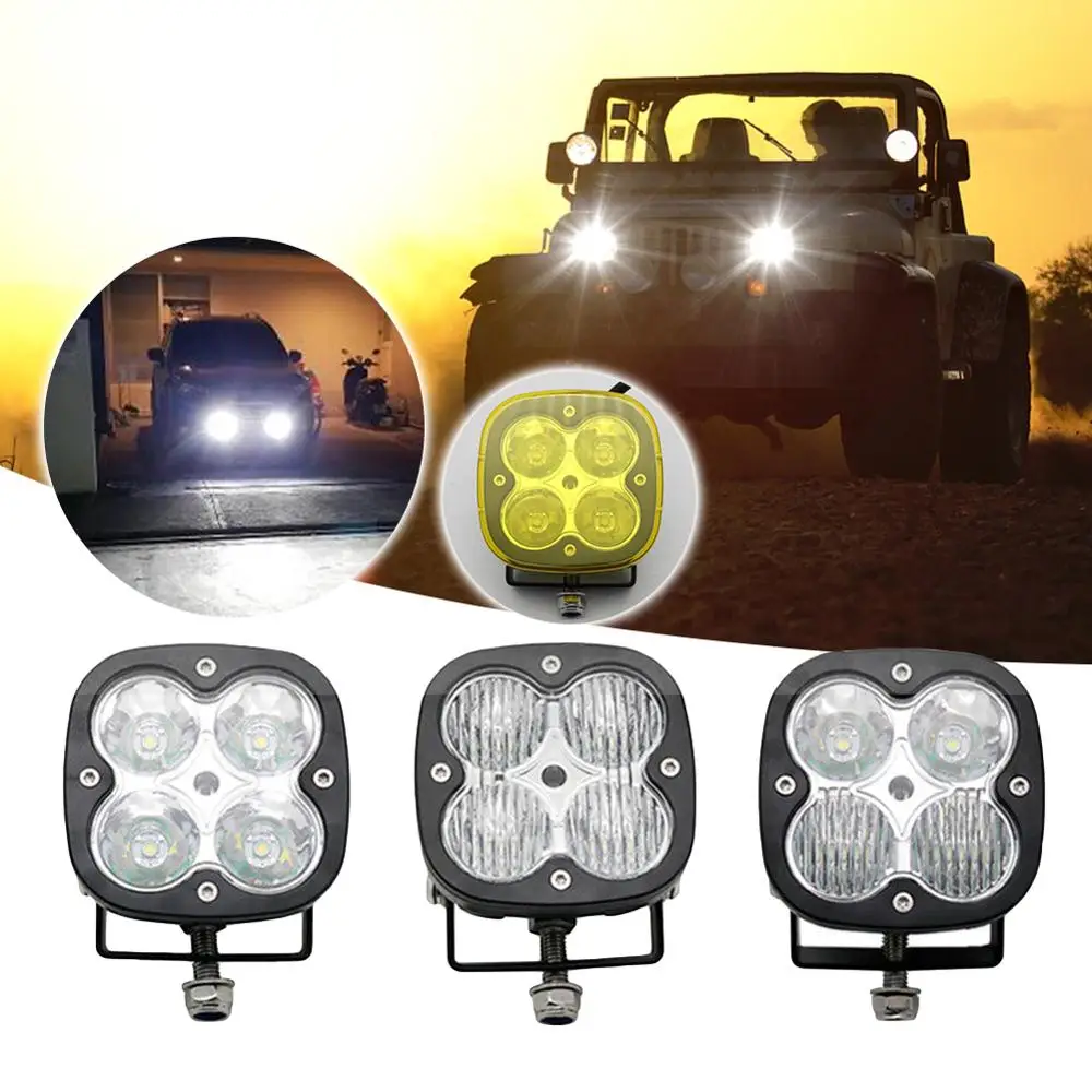 

2Inch 40w 2 in 1 Spot-Fired Combined Beam LED Turn Signal Off-Road Light Car Truck Vehicle ATV UTY UTE LED Driving Light 12v 24v