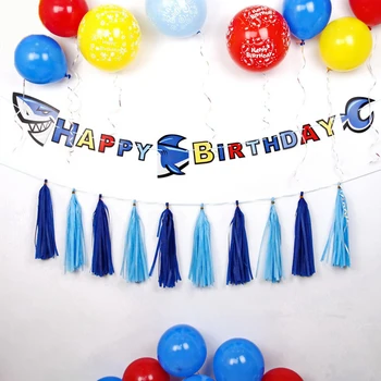

Baby Shark Birthday Party Decoration Shark Theme Party Bunting Kids Birthday Party Decorations Baby Shower Supplies