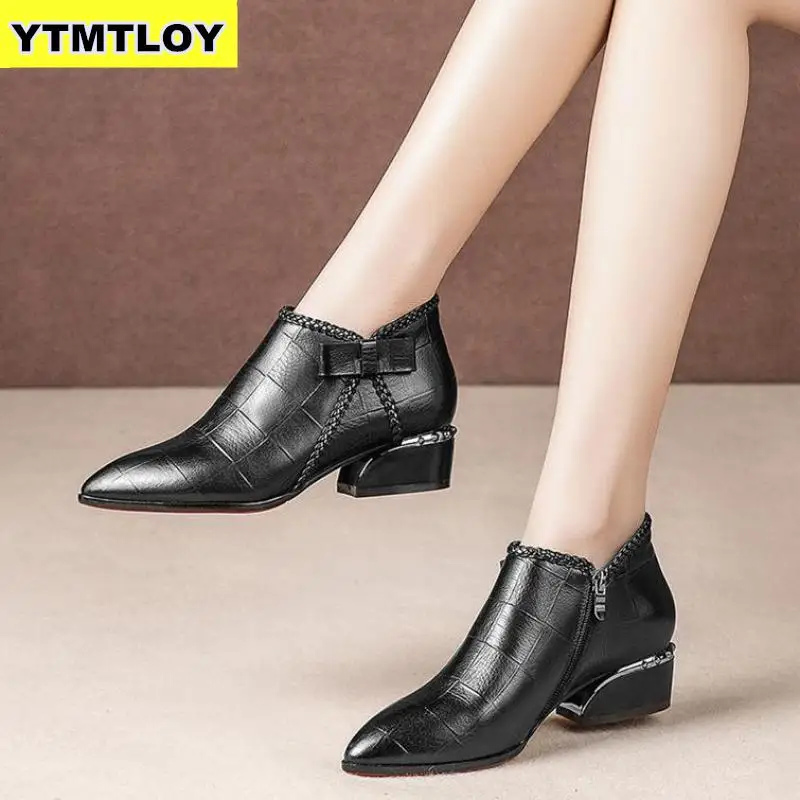 Plus Size 42 Ankle Boots Women Platform Lace Up Buckle Shoes Thick Heel
Short Boot Ladies Casual Footwear Botas Mujer High Boot