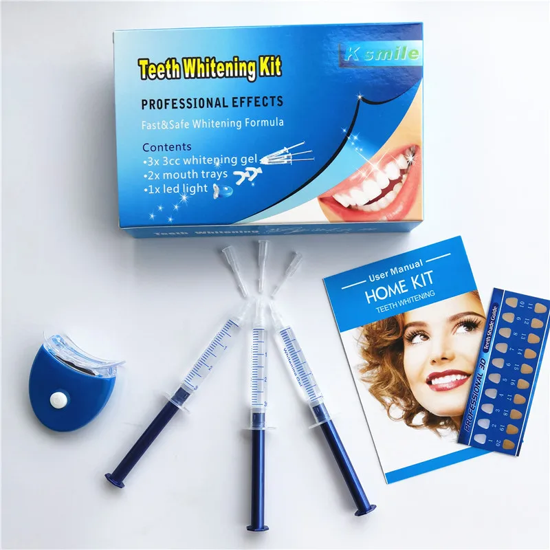 Профессиональный набор для отбеливания зубов, система отбеливания зубов, блестящий белый 44% комплект для отбеливания зубов с светодиодный светильник