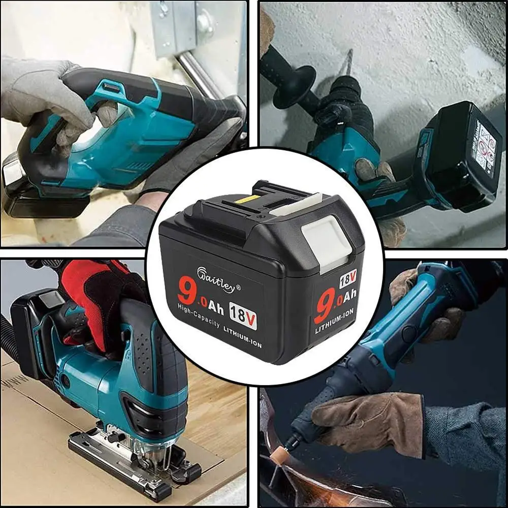 Waitley 18В 9.0Ah батарея для Makita Power Tool BL1830 BL1840 BL1850 BL1860 1890 9000 мАч литий ионная Замена