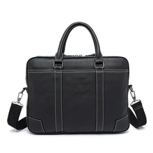 Men's Genuine Leather Briefcase Fashion Male Shoulder Bag Luxury Designer Business Handbag Cow Leather Men Women's Laptop Bag