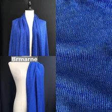 50 см* 155 см/шт. Высокая эластичная Сапфировая синяя трикотажная грубая игла ткань одежды свитер ткань