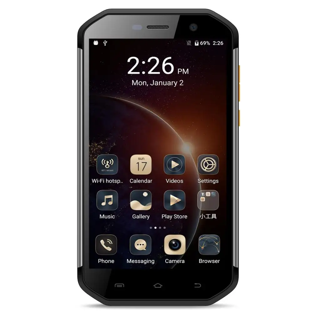 Black KXD E&L S60 IP68 прочный телефон Android 7,0 MTK6753 Восьмиядерный 3 ГБ ОЗУ 64 Гб ПЗУ 5," дисплей 13 МП FM 4G LTE смартфон отпечаток пальца - Color: Black