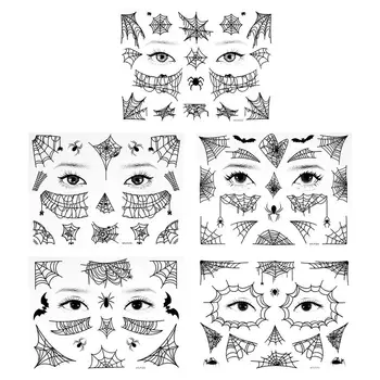 

5pcs Safe Halloween Decor Adhesive Decal Halloween Sticker for Cosplay