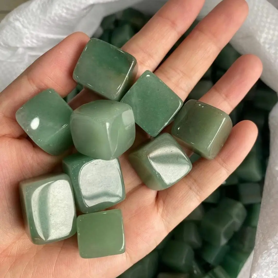 

500g Natural Dongling jade crystal cube with natural quartz stone healing vein reiki decoration