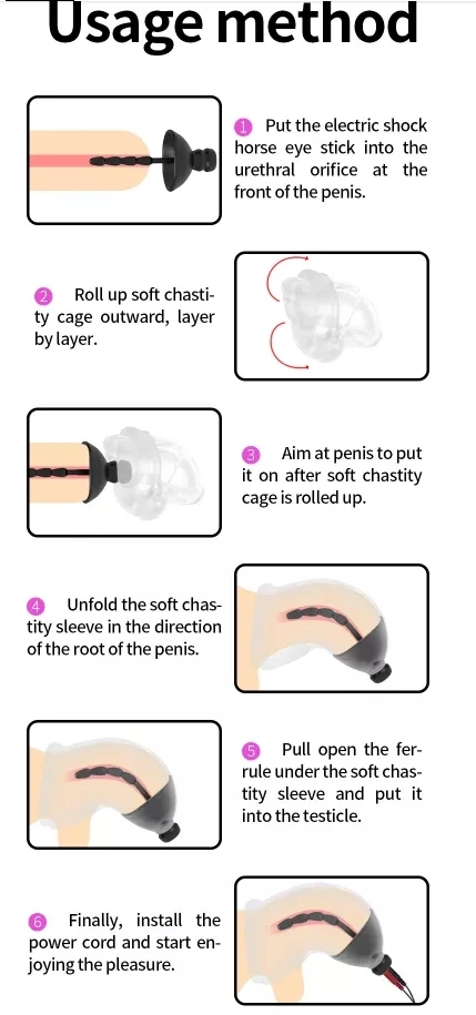 BDSM Strong Electro Shock Chastity Cage Cock Ring Penis Stimulator Urethral Plug Dilator E-Stim Male Masturbator Medical Sex Toy electro sex toys electric sex toys