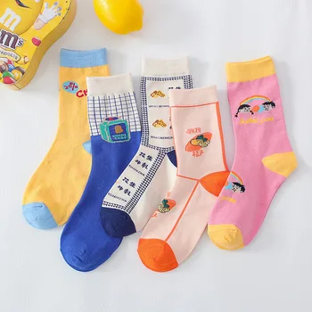 

cartoon socks korean style women kawaii cute sock meias divertidas funny streetwear woman calcetines mulher sokken chaussette
