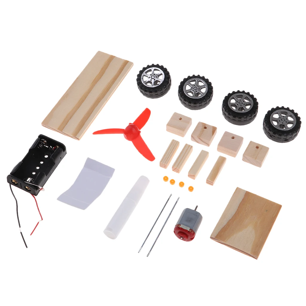 Mini Wind Powered Motor Robot Car/ Airplane, Wind Car DIY Puzzle Robot Kit, Windmilling DIY Robot Plane