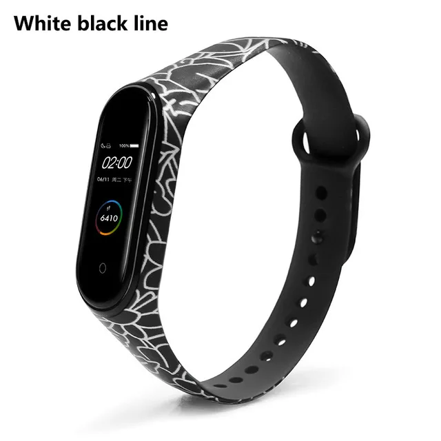 Graffiti style Strap For XiaoMi Mi Band 3 4 5 6 Silicone Wrist Strap For XiaoMi MiBand 6 sports strap for mi band 5 3 4 bracelet C5
