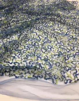 

fashionable tulle embroidery french net lace fabric DiuDiu-56.6832 with beads for party dress