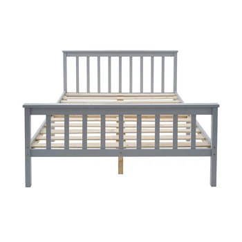 

Panana Pure Solid Wood 4FT6 Double Bed Fast Delivery 196x145x82cm Bed frame fit 190x137cm Mattress