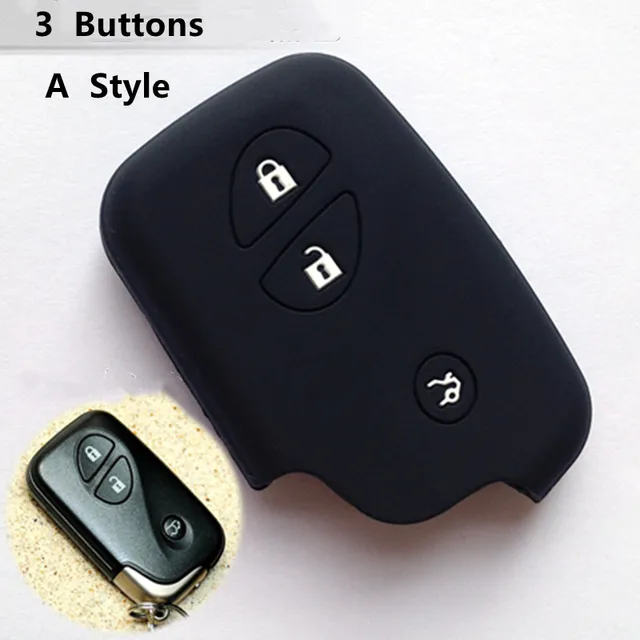 Car Key Cover Case For Lexus 3/4 Buttons CT200H GX400 GX460 IS250 IS300C RX270 ES240 ES350 LS460 GS300 450h 460h RX LX GX ES250 A-Black