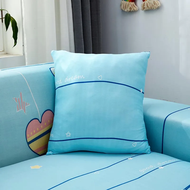 Stretch Sofa Covers Sectional Elastic Sofa Cover for Living Room Blue Couch Cover Slipcovers Single/Two/Three/Four Seat 0040