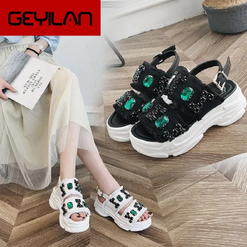 

Summer new Korean fashion casual shoes wild flat sandals open toe beach shoes high heels sandals women