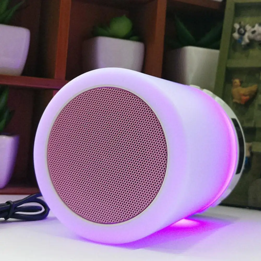 5 в 1 перезаряжаемая портативная прикроватная лампа Tacile настольная лампа Bluetooth динамик музыка USB FM радио Будильник цифровой светодиодный светильник