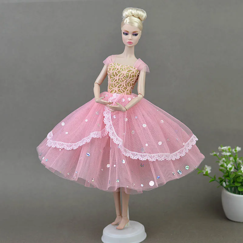 3 Abendliche Feier Kleider Ärmellos Minikleid Sommer Kleidung Für Barbie Puppen 