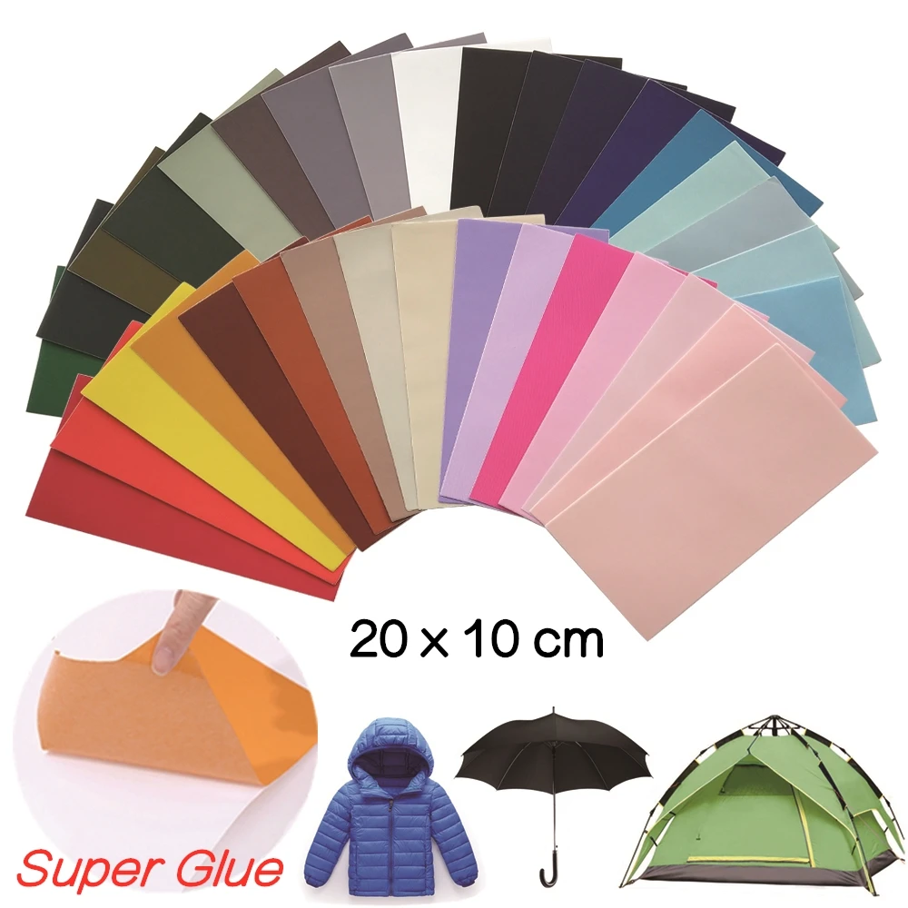 20x10cm toppe autoadesive su piumini abbigliamento lavabile riparazione  impermeabile ombrello adesivi in stoffa per tenda Patch antipioggia