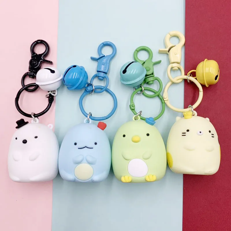 Sumikko Gurashi ПВХ ключ подвеска брелок Маленькая подвеска для детей Девочки Мальчики Juguetes игрушки для детей день рождения Рождественский подарок