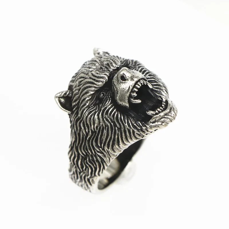 SR147 Fashion Bear rings sanimal Jewelry for men Cool Dress