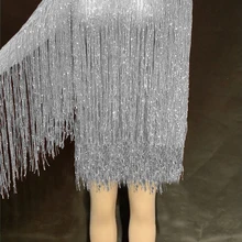 Женское сексуальное платье с длинными рукавами, просвечивающее платье с бахромой, стрейчевое платье, короткое платье, платье с кисточками для бара и танцев