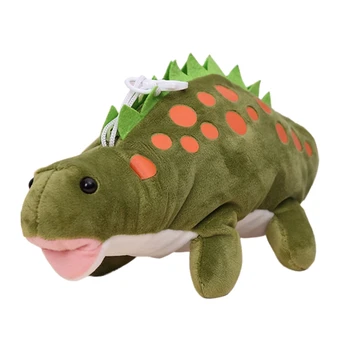

Dinosaur Students Pencil Case Pen Bag Plush Toy Children Creative Toy Storage Bag Doll Gift Cartoon Cute Pen Pouch Green