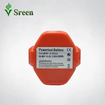 

2500mAh 14.4V Ni-MH Battery for Makita Rechargeable Power Tool Battery Packs 1433 1420 1422 1435 193158-3 PA14 Replacement