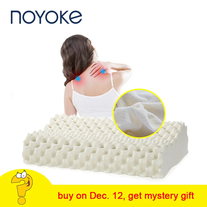 Tanie NOYOKE poduszka ortopedyczna masaż poduszka lateksowa do spania szyi ulga w bólu poduszka szyjki macicy miękkie poduszki do bocznych podkładów