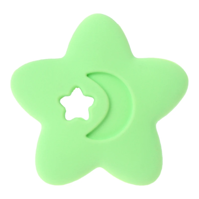 Детские Прорезыватели, силиконовые игрушки со звездами для прорезывания зубов, безопасный уход за новорожденными, жевательный укус для кормления, DXAD - Цвет: Зеленый