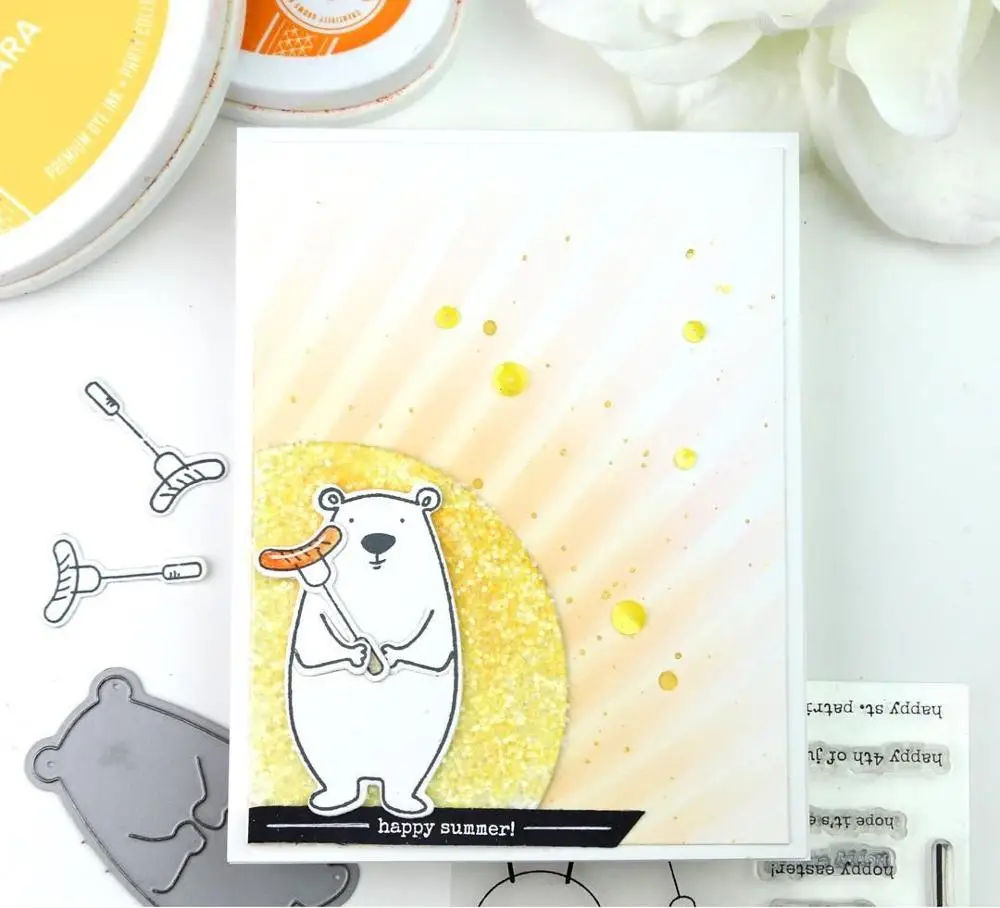 Металлические штампы трафареты Mai Lovely Bear штамп для скрапбукинга фотоальбома