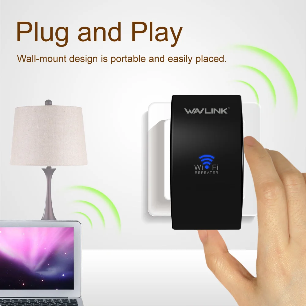Wavlink  Wi-Fi AP/Repeater N300 2.4G 300 Mbps long range signal amplifier with 2 antennas for router wireless internet access