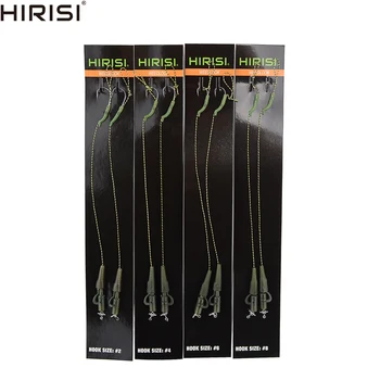 

8pcs Carp Fishing Lead Clips Set Ready Made Rigs with Hook Coarse Fishing Tackle