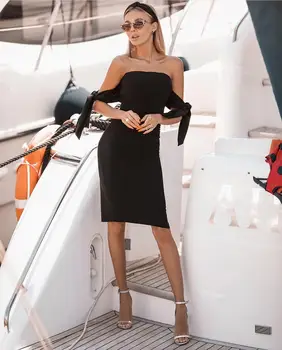 

SY0496 Fashion INS Style Strapless Backless Bandage Night Club Party dress Sexy Women celebrity body con dresses wholesale