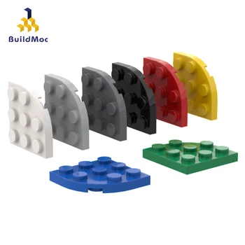 

BuildMOC 30357 3x3 round corner plate arc ldd30357 Brick For Building Blocks Parts DIY Educational Tech Parts Toys