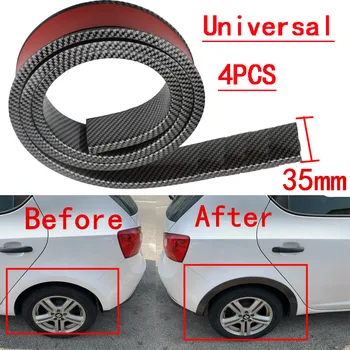 

4pcs Universal Rubber Car Wheel Arch Protection Moldings Anti-collision Mudguard Universal fitment for most cars trucks for SUV