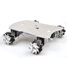 Metal Mecanum Wheel Arduino Robot Car Kit with 4pcs DC 12V Speed Encoder Motor, 4WD Robot Platform Chassis Maximum Load 15Kg metal tank chassis all metal structure big size load large obstacle surmounting for robot project the engineering prototype