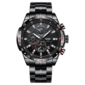 

BOYZHE Multifunctional Automatic Mechanical Watch Men's Sports Watches Calendar Month Week Watch Male Luminous Clock Waterproof