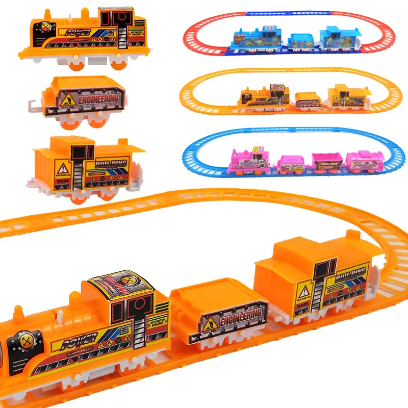 

Electric DIY Racing Car Track Train Puzzle Assembled Track Train Toy Railway Track Playset Cars Educational Toy For Children G