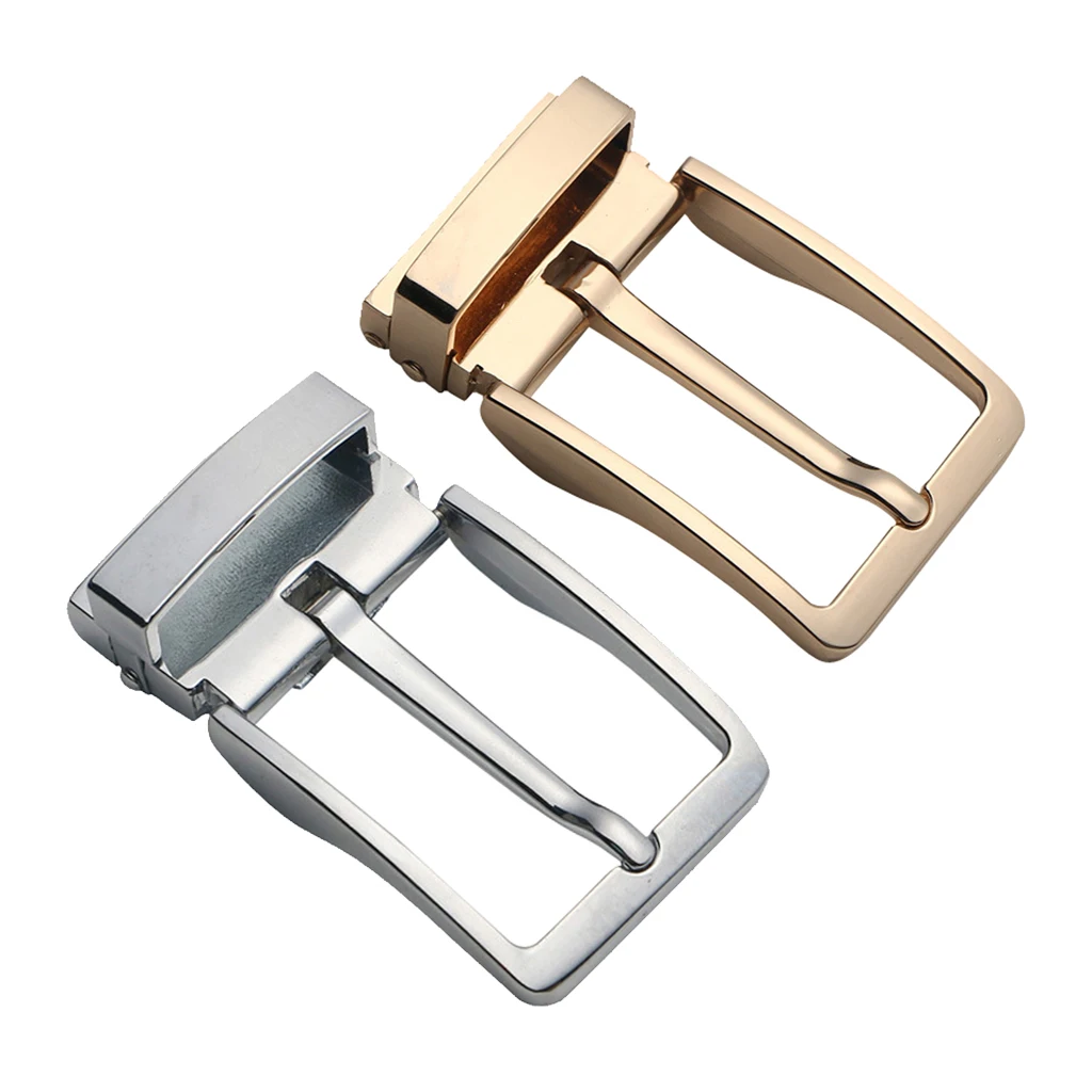 Classic Reversible Mens Durable Metal Alloy Antique Belt Buckle Single Prong Gold Slivel Belt Buckle
