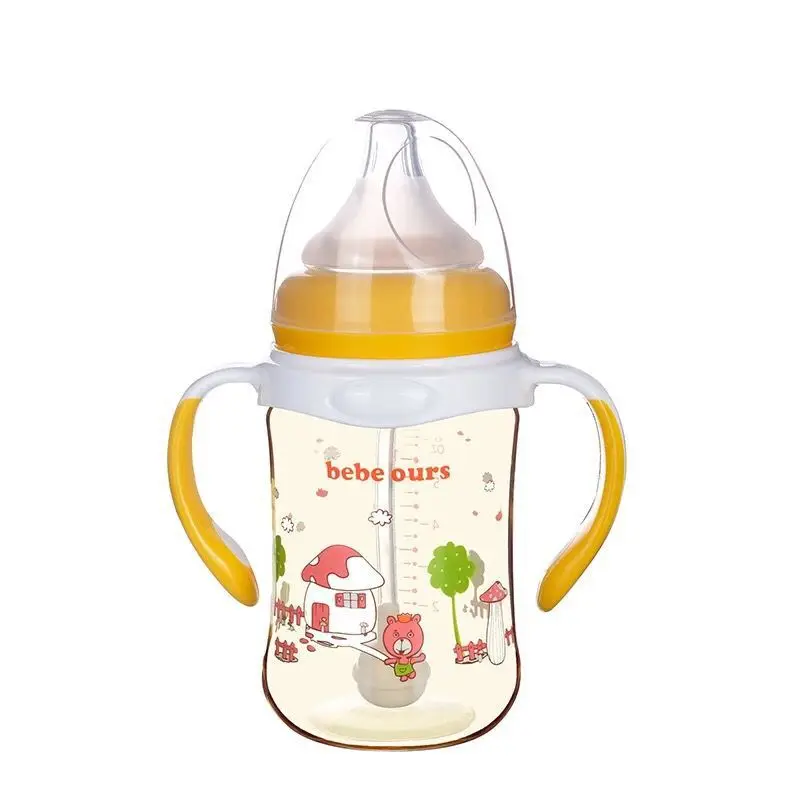 

Nano Silver Antibacterial Wide Aperture Feeding Bottle Drop-resistant against Flatulence PP Feeding Bottle Newborns Non-PPSU Mil