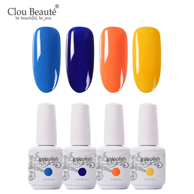 Clou Beaute 4 шт./лот 15 мл УФ-гель для ногтей УФ светодиодный гель лак для ногтей Гибридный Лаки гель лак для ногтей маникюр гель лак - Цвет: ZH32