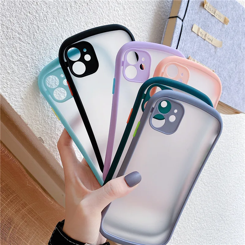 

Multicolor Matte Transparent Case For iPhone 11 Pro Max X XR XS Max 7 8 Plus SE2020 Shockproof Clear Phone Cover Coque Funda