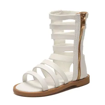 

summer new hollow girl Roman sandals open toe tide models high help sandals non-slip children's sandal Size 21-37