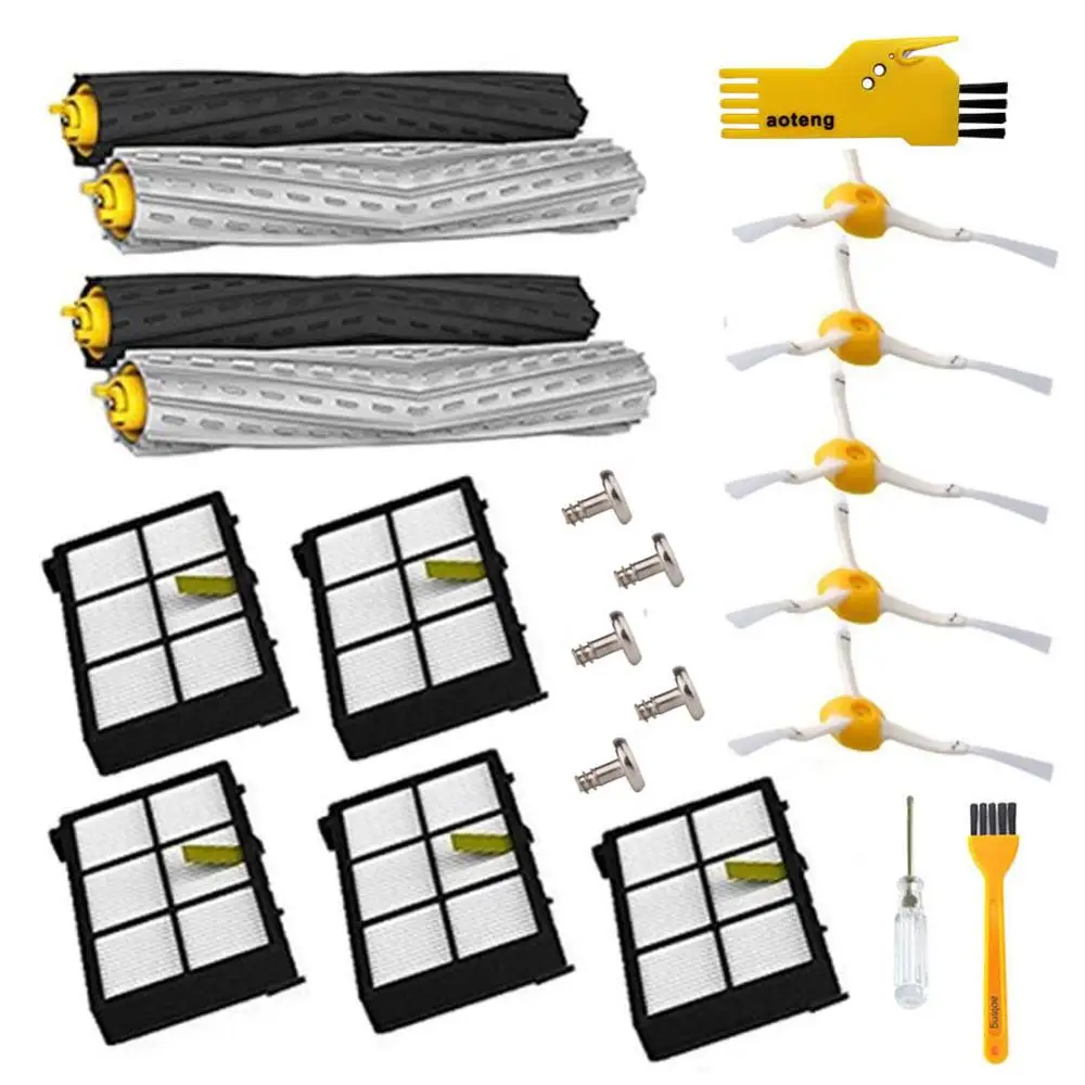 3 комплекта, щетка для удаления мусора, для iRobot Roomba 800, серия 870, 880, 980, пылесос, замена - Цвет: Светло-серый