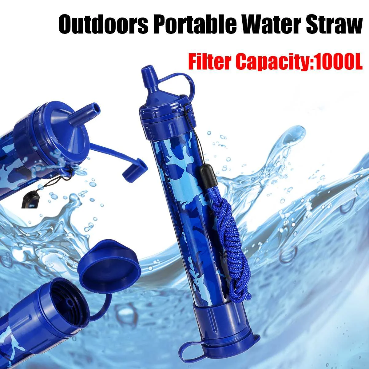 1000L открытый очиститель воды Кемпинг Туризм аварийный, спасательный портативный очиститель воды фильтр