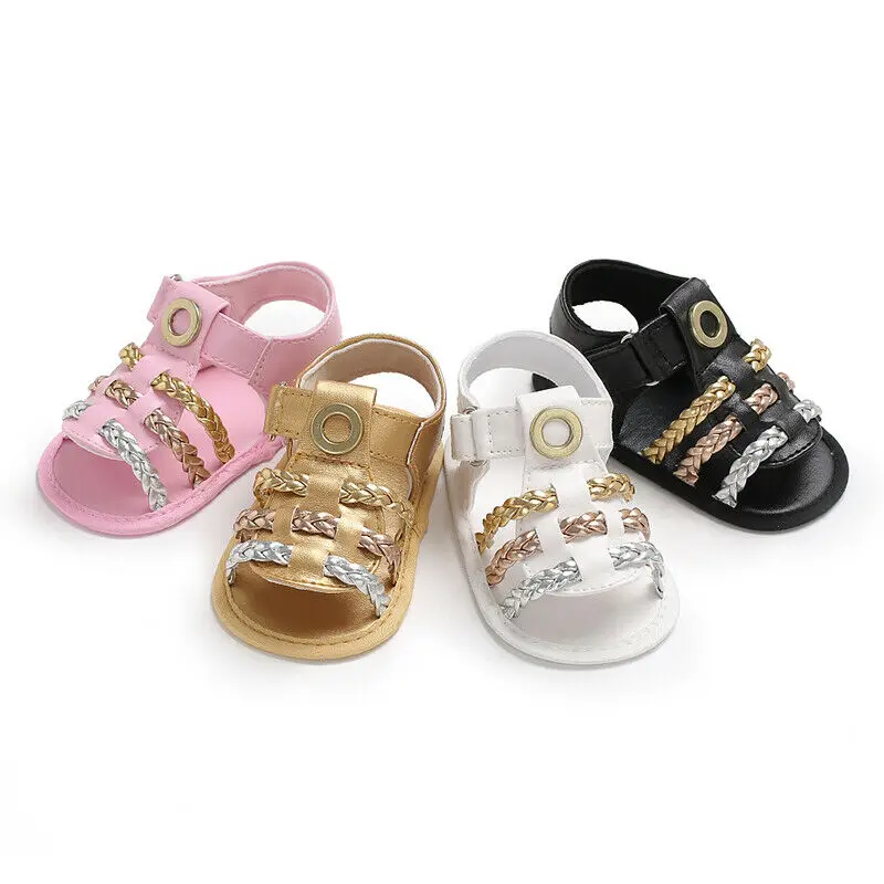 Новинка; Летние Нескользящие сандалии для новорожденных девочек; обувь с мягкой подошвой для малышей 0-18 месяцев