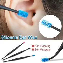 1pcs Soft Silicone Double Head Ear Pick Ear Clean Tool Double-ended Earpick Ear Wax Curette Remover Ear Cleaner Design