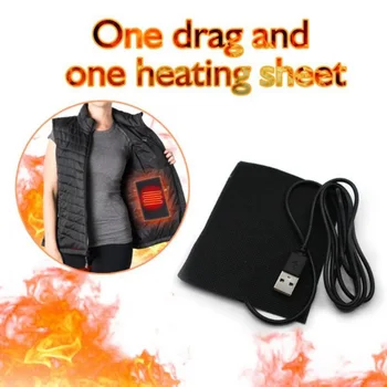 

USB Charged Clothes Heating Pad Adjustable Temperature Heating Warmer Pad 5V Electric Heating Sheet With 5 Gear