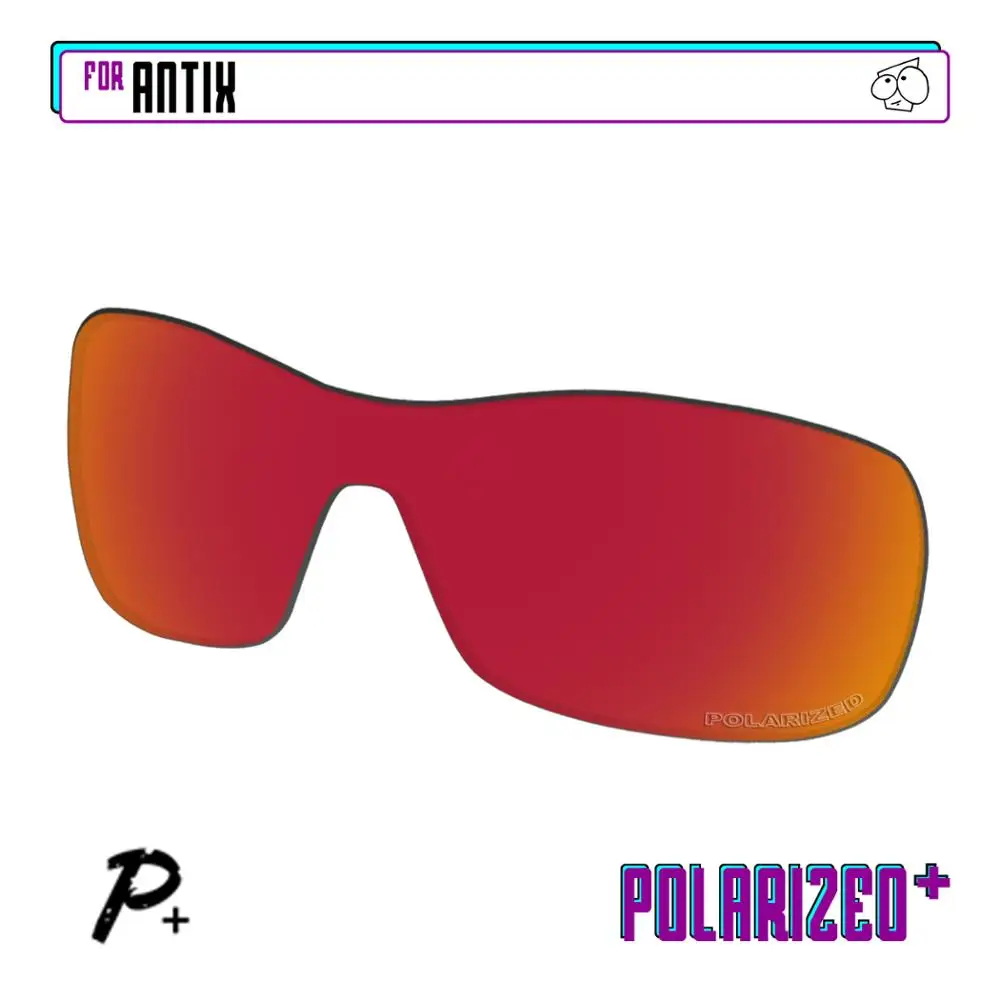 

EZReplace Anti Seawater Polarized Replacement Lenses for - Oakley Antix Sunglasses - Red P Plus