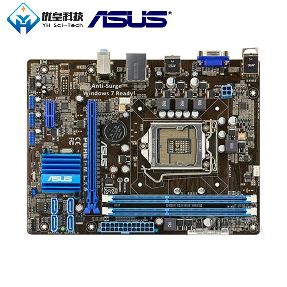 Asus P8H61-M LX3 Intel H61 Оригинальное используемое настольное гнездо для материнской платы LGA 1155 Core i7/i5/i3/Pentium/Celeron DDR3 16G uATX